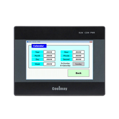 Coolmay 4.3'' HMI PLC All In One  Ολοκληρωμένο 65536 True Color Touch Screen Θύρα RS232/RS485 Συμβατό με 485P FX3G/FX3U/FX3S με ψηφιακή θερμοκρασία Για Σύστημα Νερού EX3G-8043H-24MR